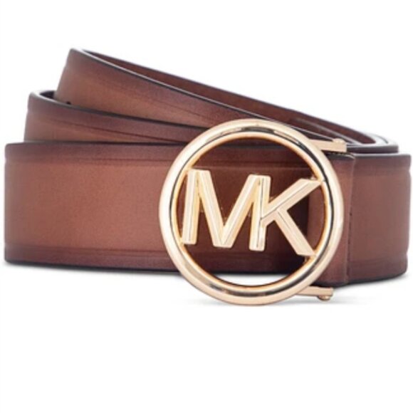 Michael Kors Women's Logo-Buckle Leather Belt - Picture 1 of 3